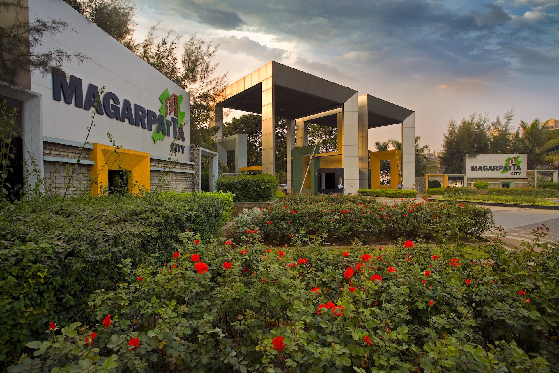 Magarpatta City - Upscale residential development with beautiful landscaping
